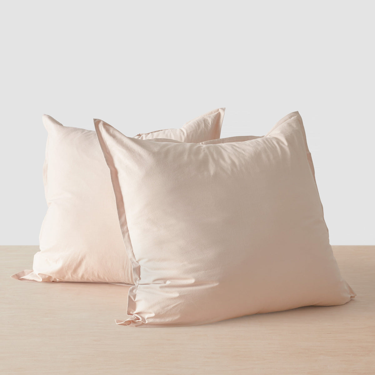 Stonewashed Organic Cotton Percale Euro Shams