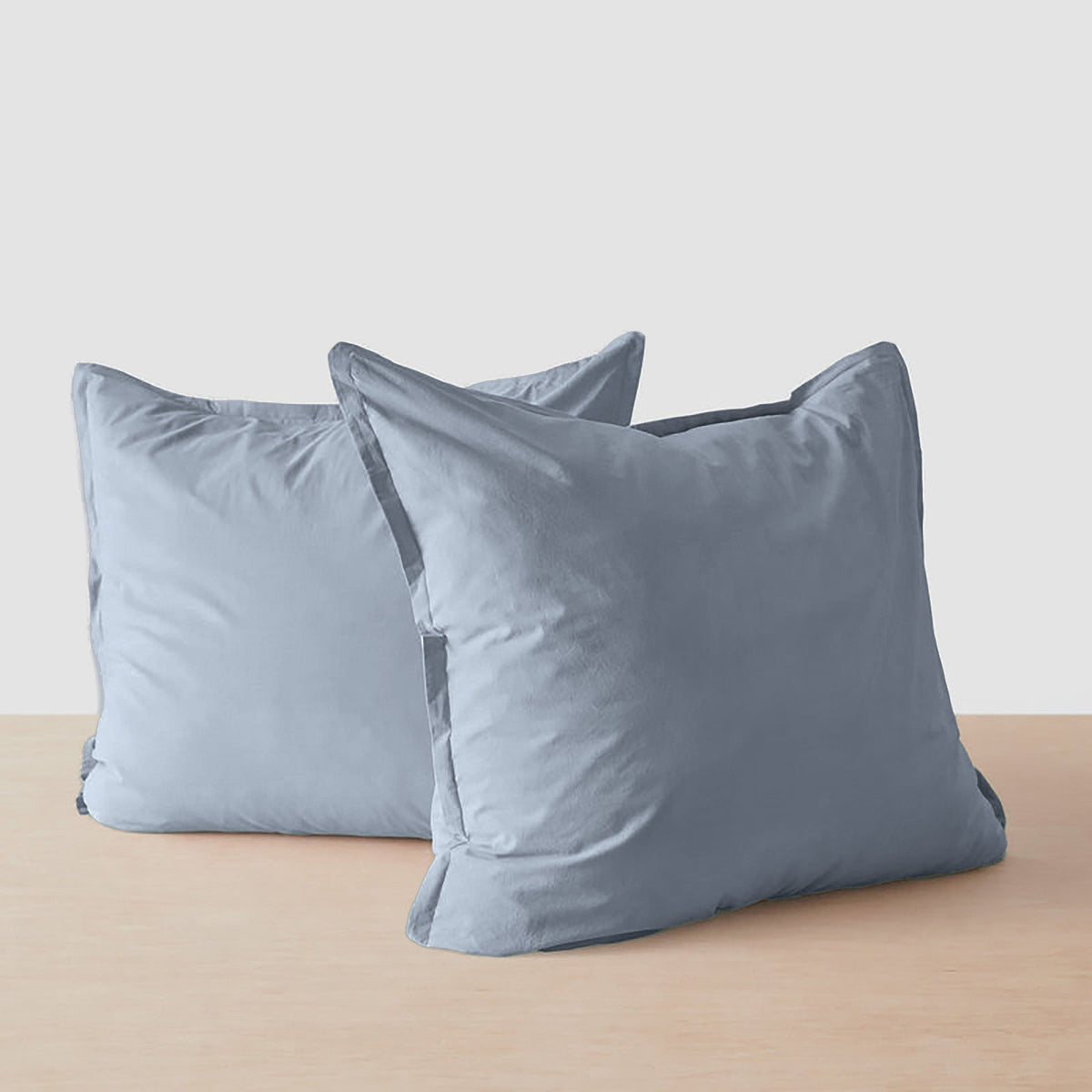 Stonewashed Organic Cotton Percale Euro Shams