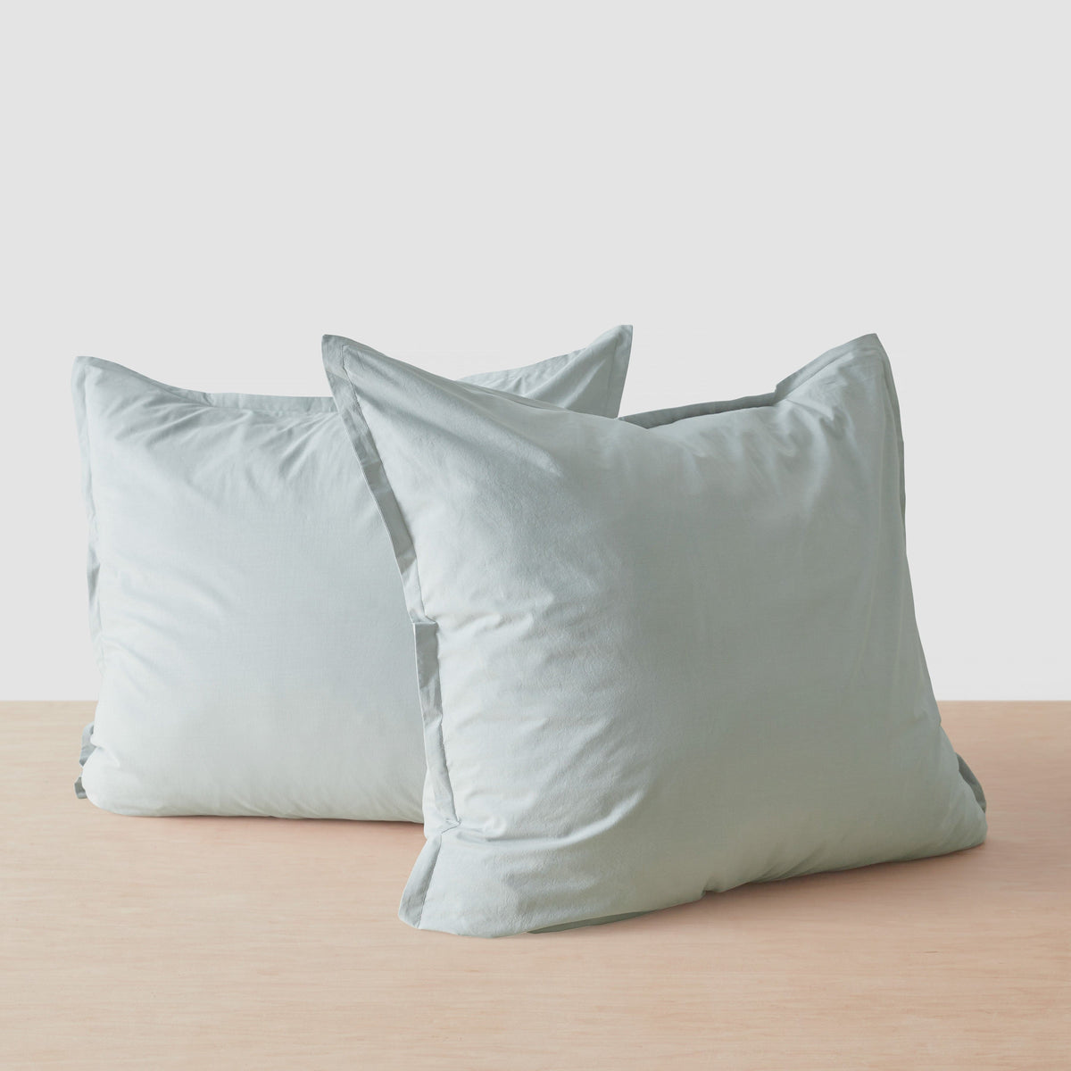 Stonewashed Organic Cotton Percale Euro Shams