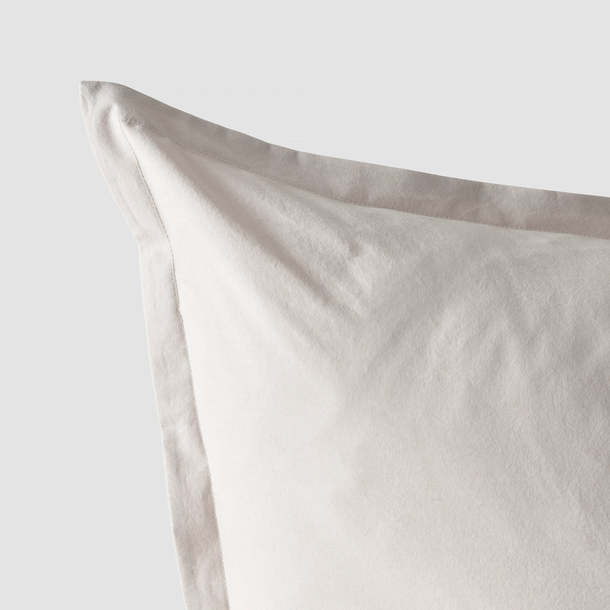 Stonewashed Organic Cotton Percale Euro Shams
