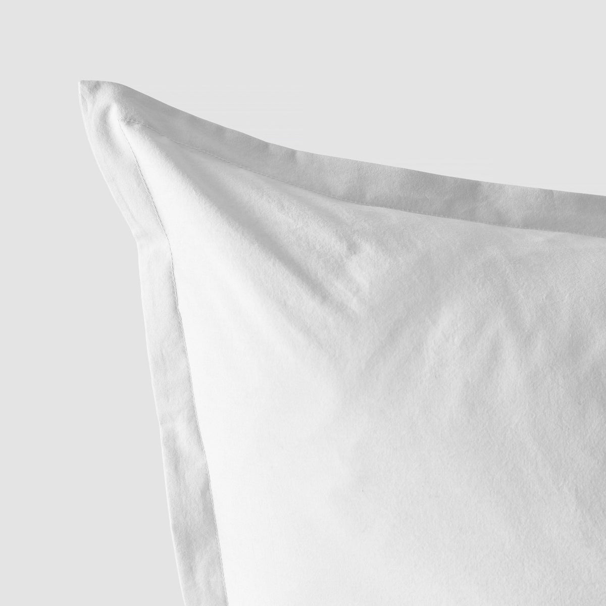 Stonewashed Organic Cotton Percale Euro Shams