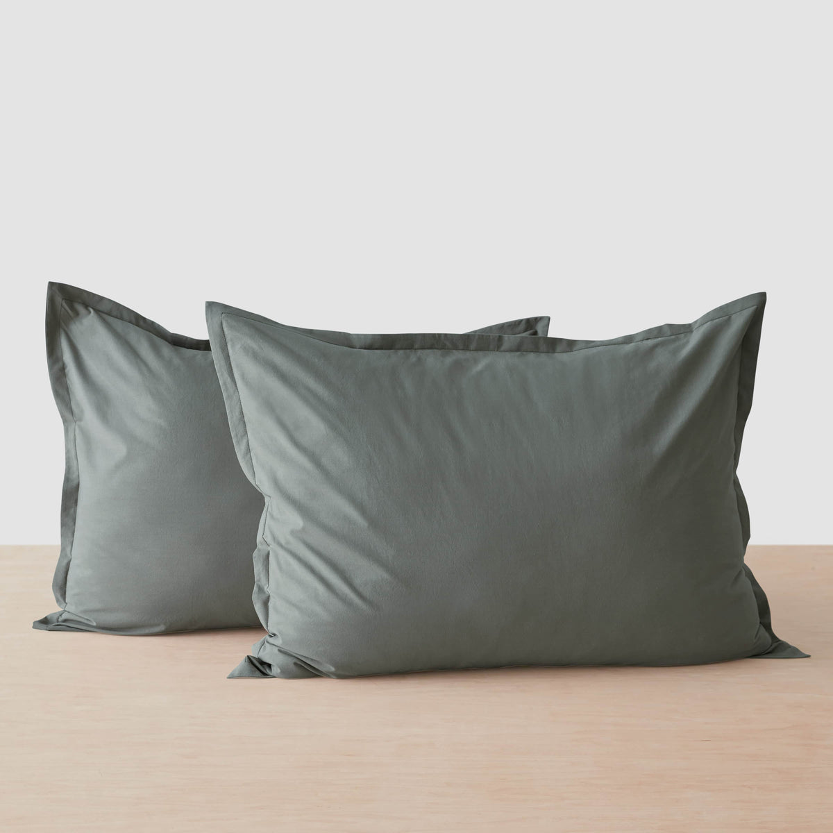 Stonewashed Organic Cotton Percale Shams