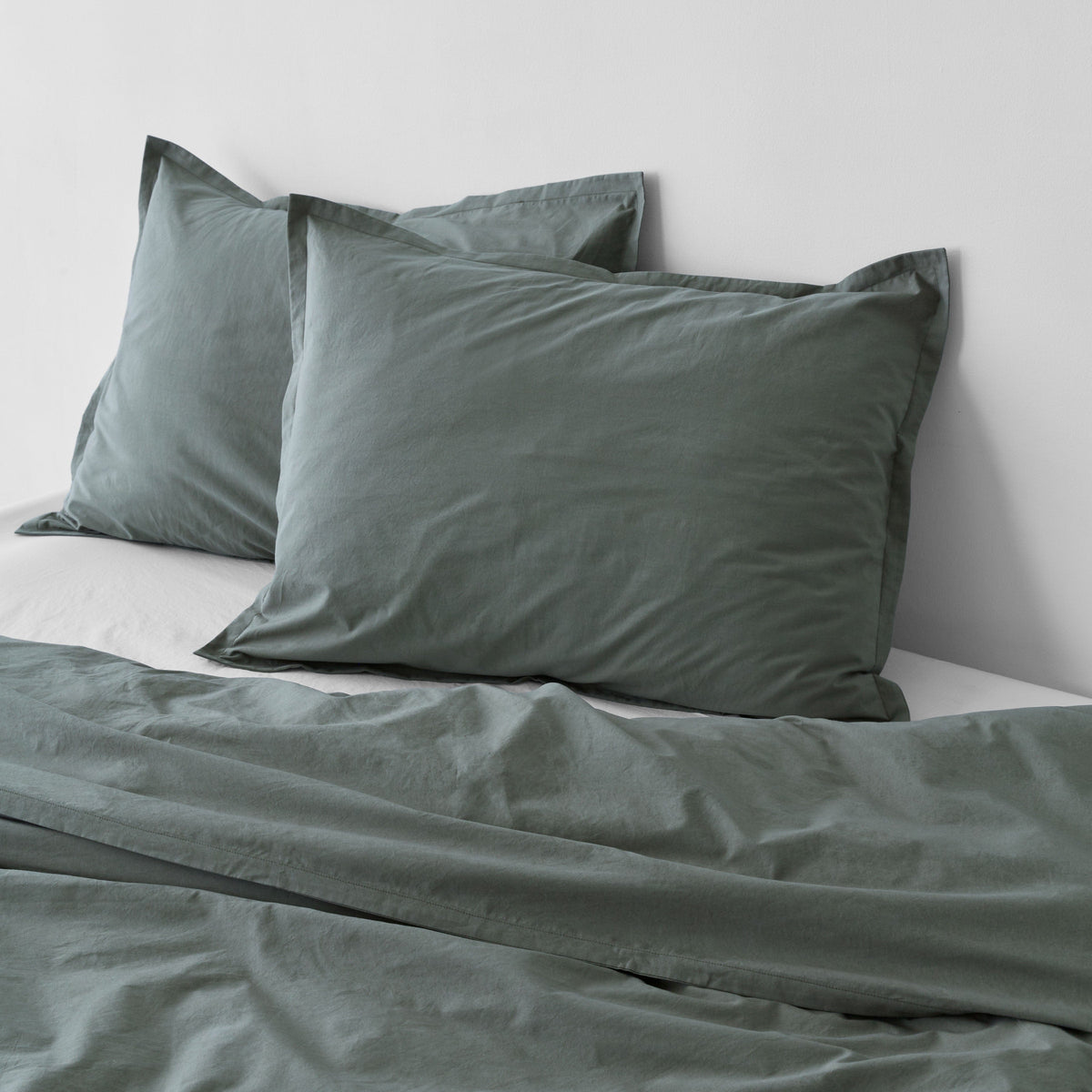 Stonewashed Organic Cotton Percale Shams