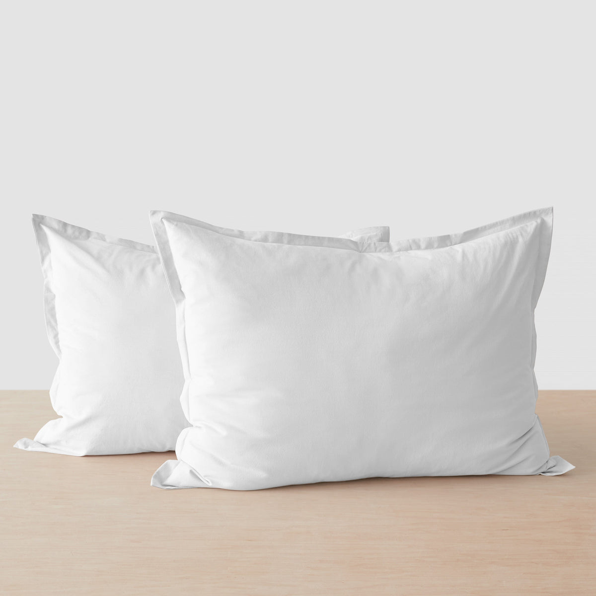 Stonewashed Organic Cotton Percale Shams