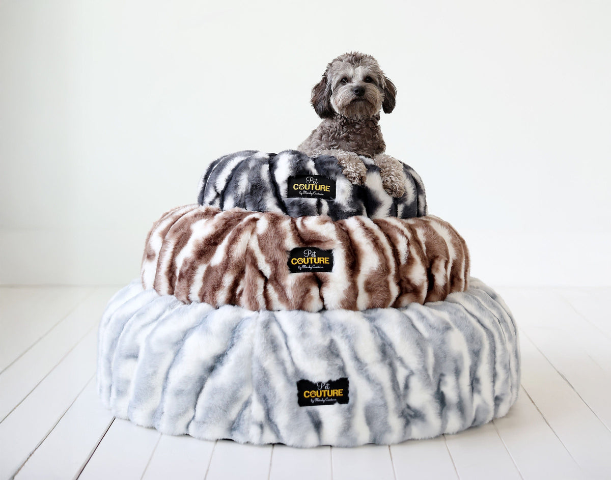 Cloudy Day Brown Pet Bed
