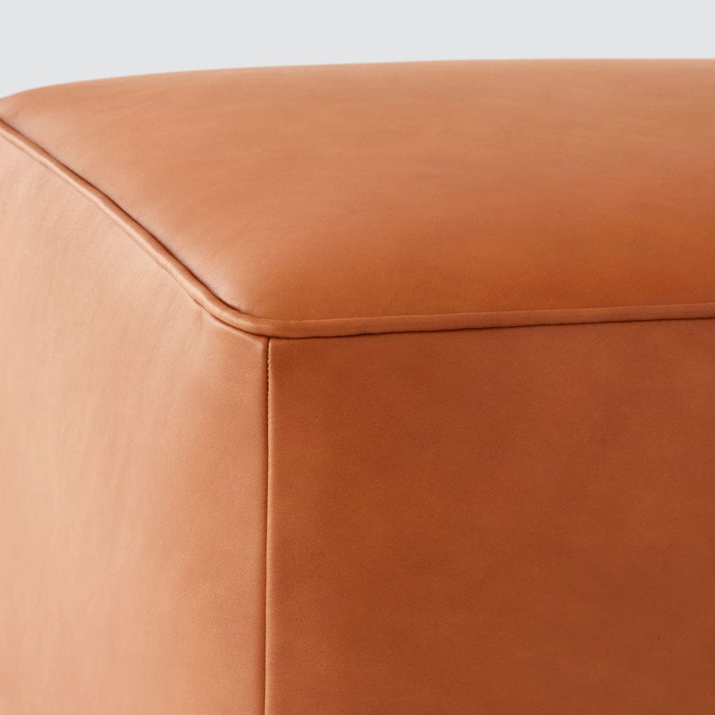 Torres Square Leather Ottoman - Medium & Large