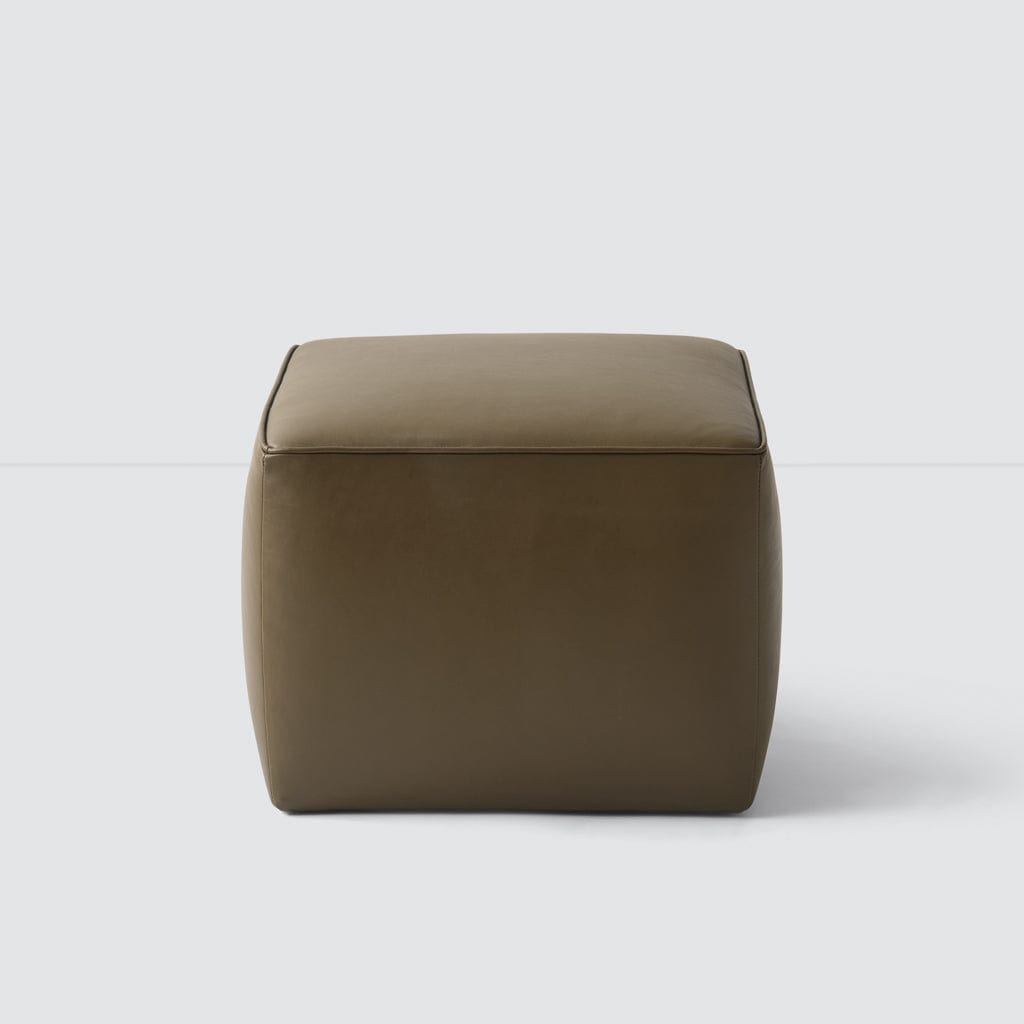 Torres Square Leather Ottoman - Medium & Large