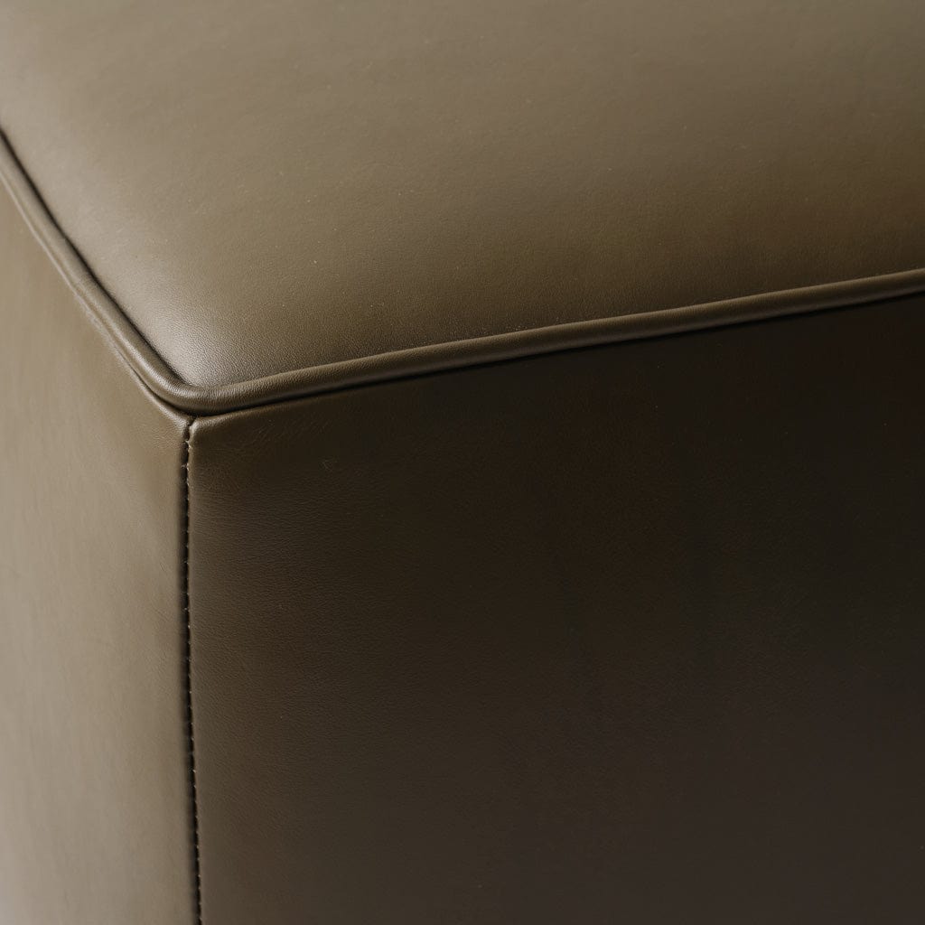 Torres Square Leather Ottoman - Medium & Large