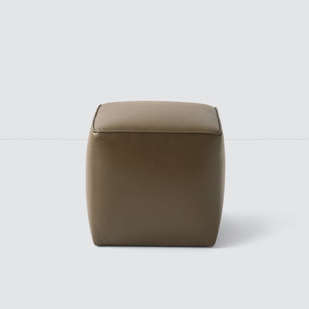 Torres Square Leather Ottoman - Small