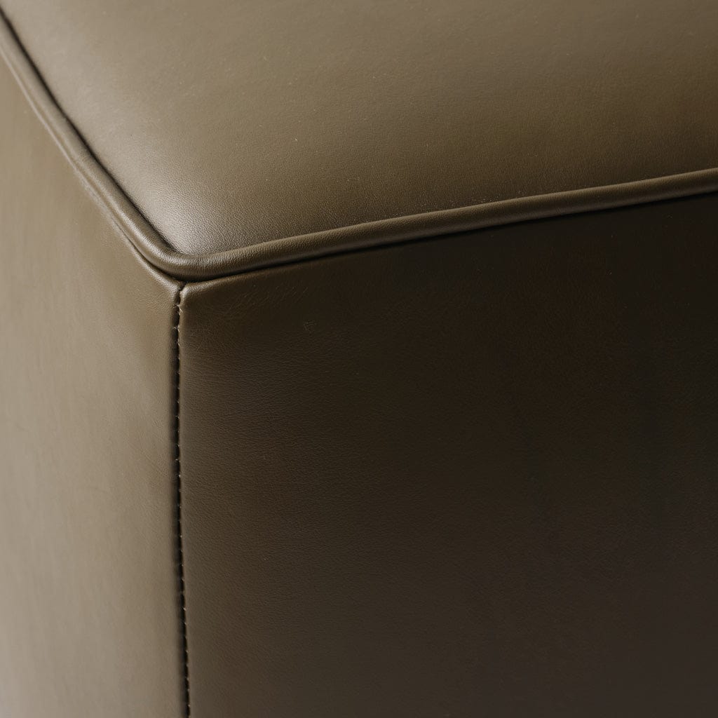 Torres Square Leather Ottoman - Small
