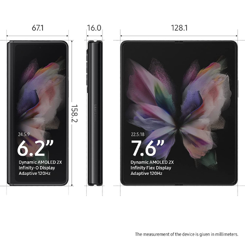 Samsung Galaxy Z Fold 3 256GB 5G - Phantom Black