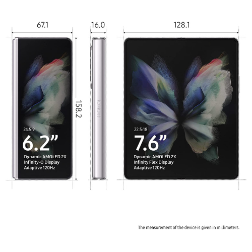 Samsung Galaxy Z Fold 3 256GB 5G - Phantom Silver
