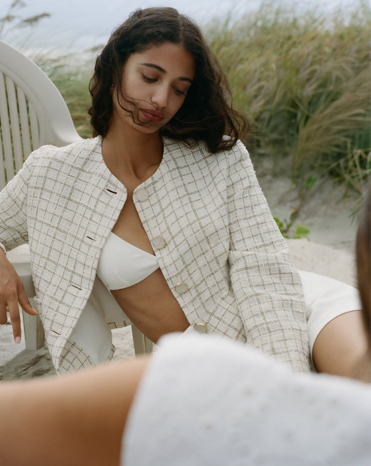 Andrea Metallic Tweed Jacket