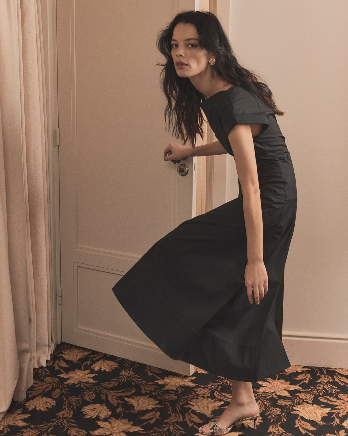 Lisette Cotton Poplin Midi Dress