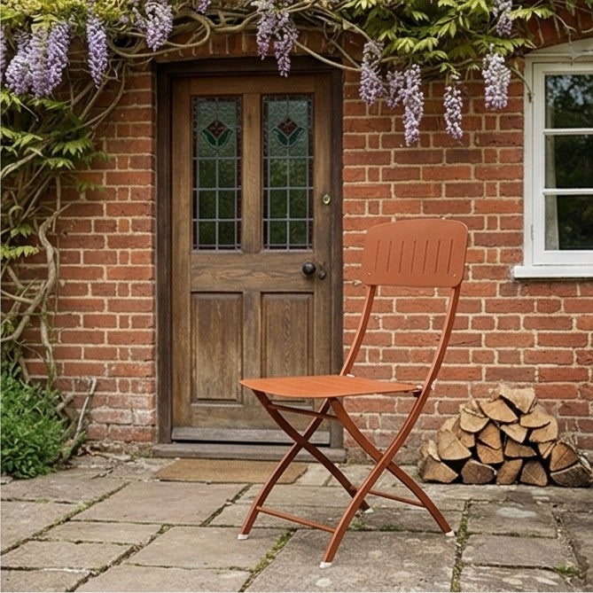 Venice 2 Seater Folding Bistro Set in Cayenne Orange