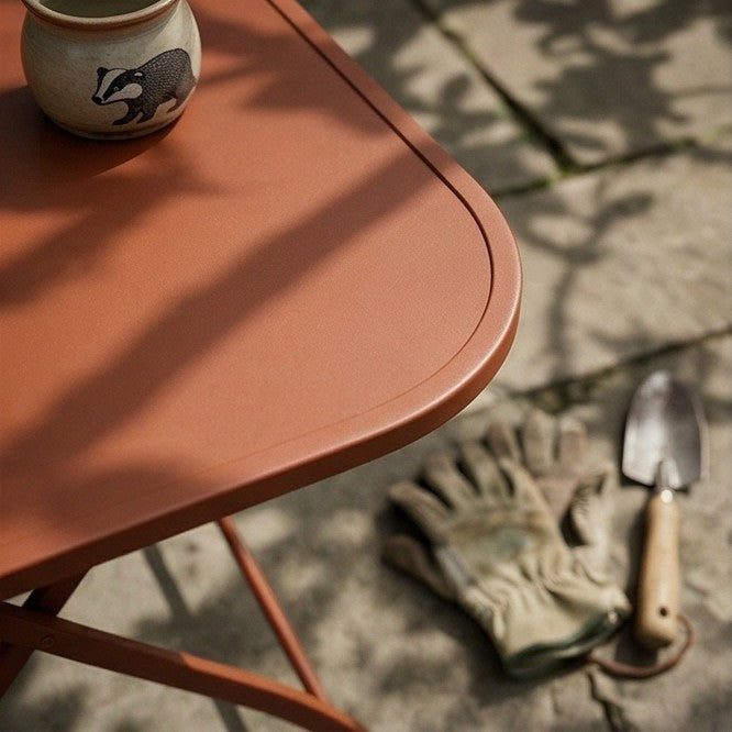 Venice 2 Seater Folding Bistro Set in Cayenne Orange