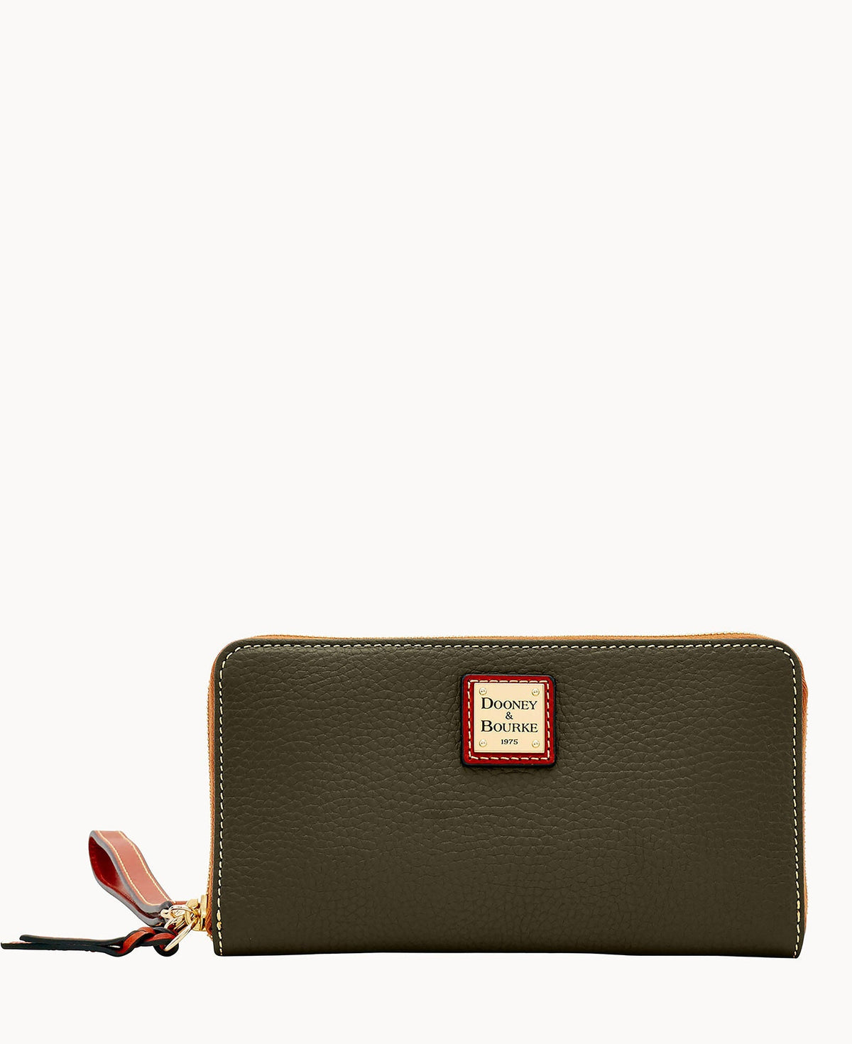 Pebble Grain Large Zip Around Wristlet