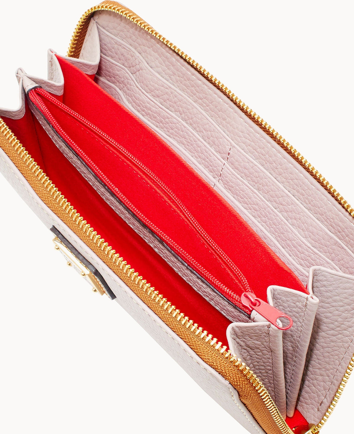 Pebble Grain Large Zip Around Wristlet