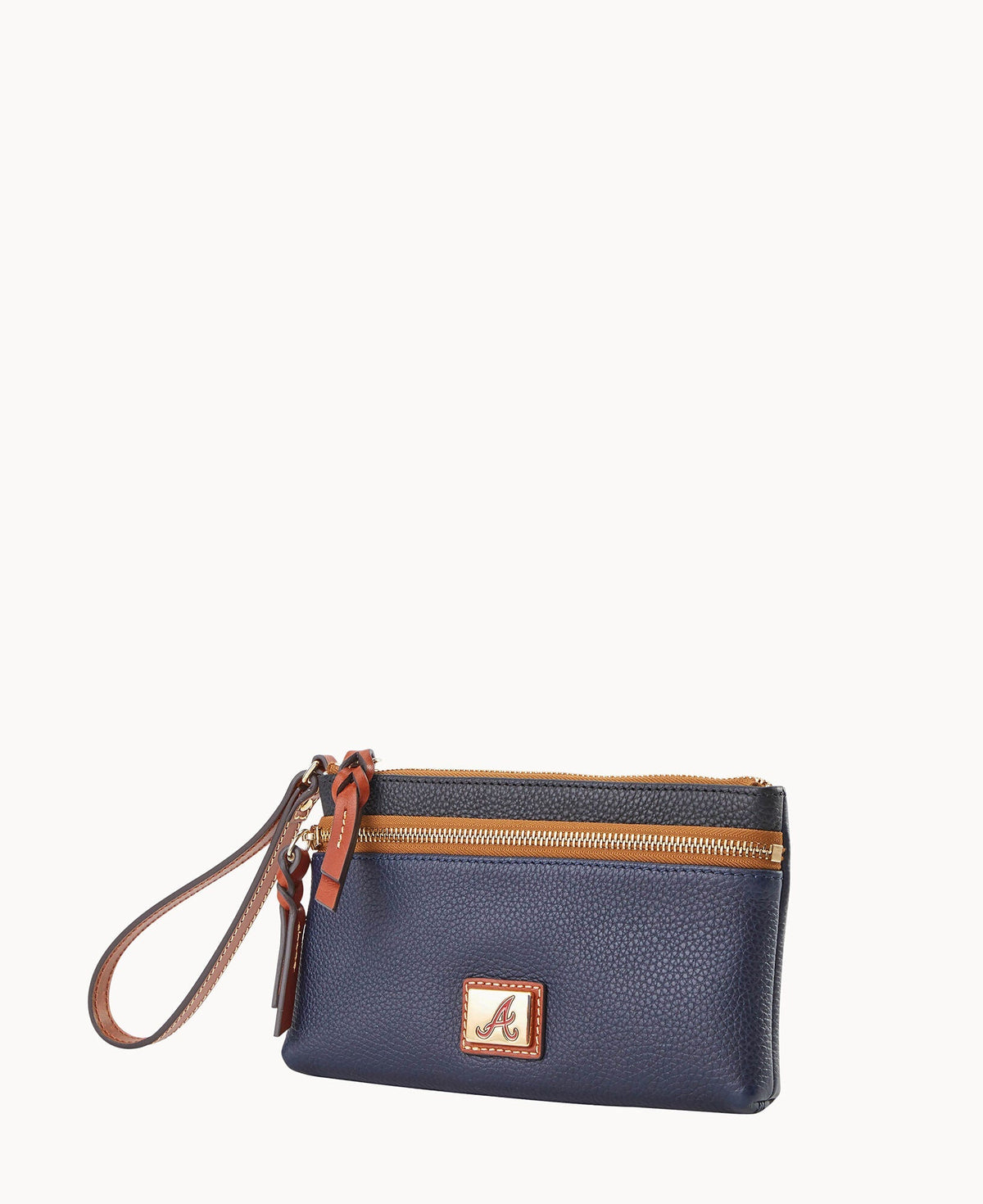 MLB Braves Double Zip Wristlet