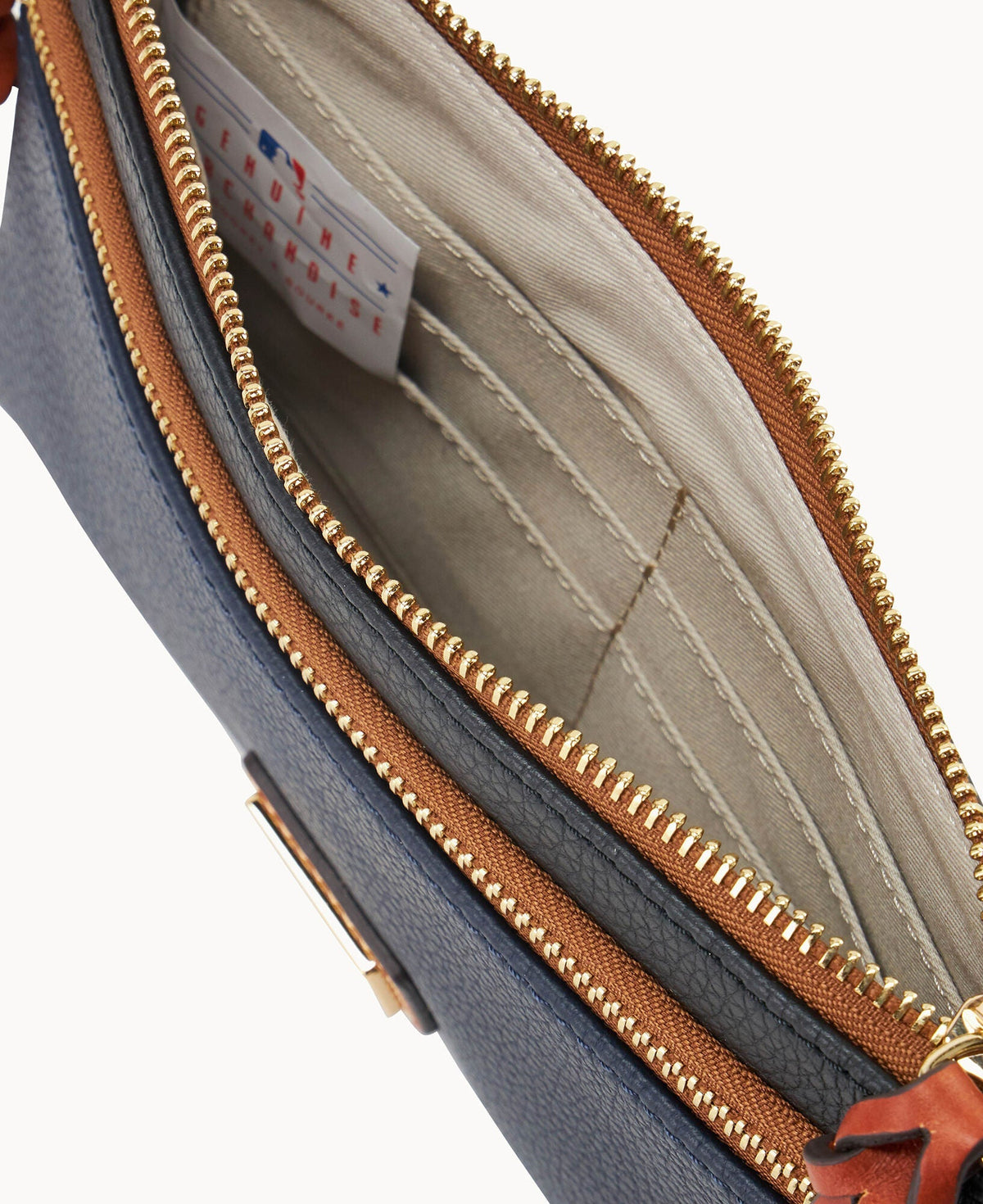 MLB Tigers Double Zip Wristlet
