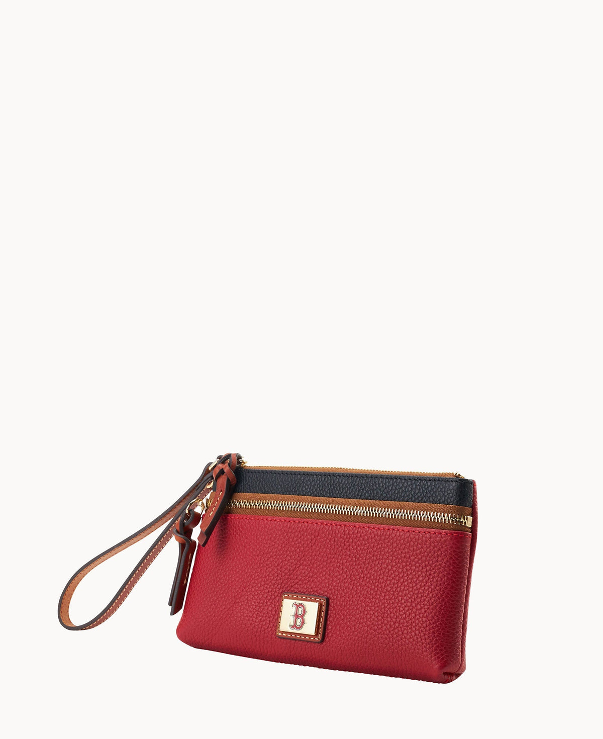 MLB Red Sox Double Zip Wristlet