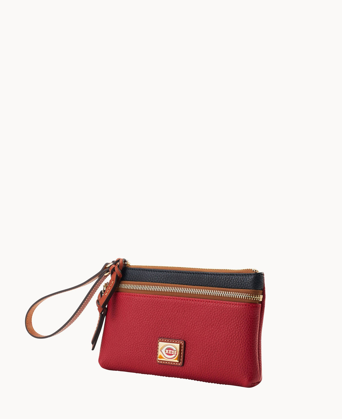 MLB Reds Double Zip Wristlet