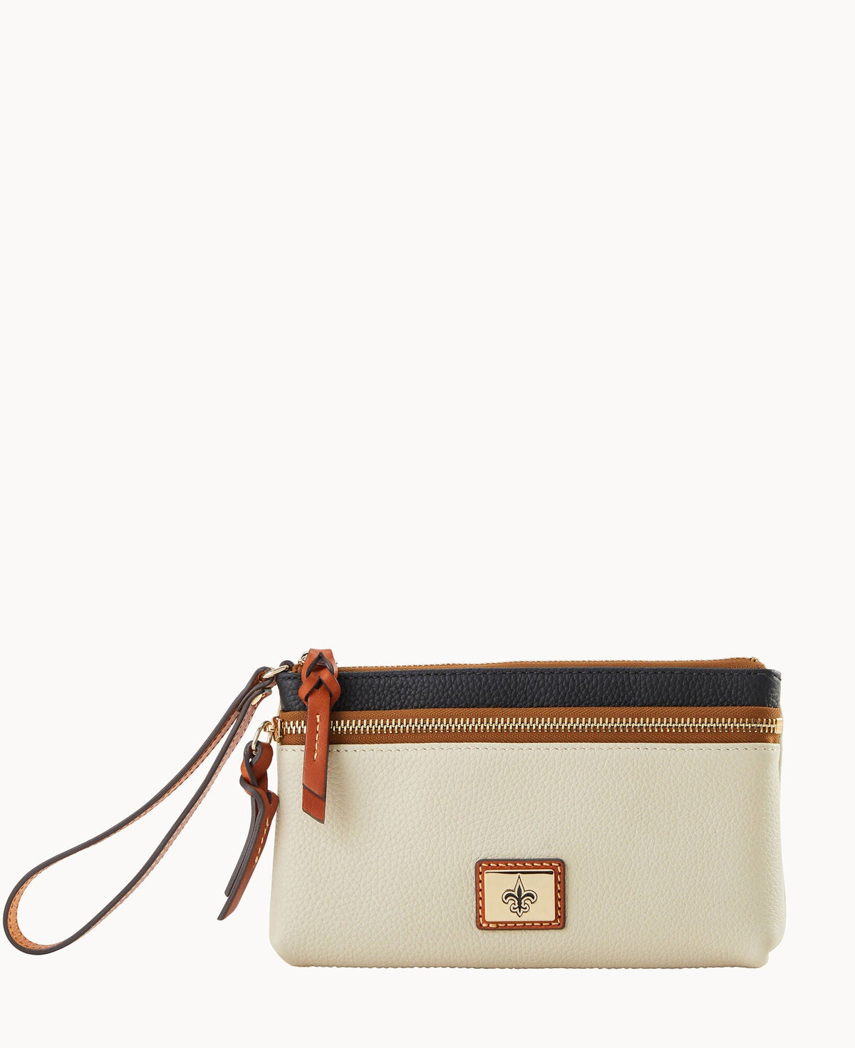 NFL Saints Double Zip Wristlet