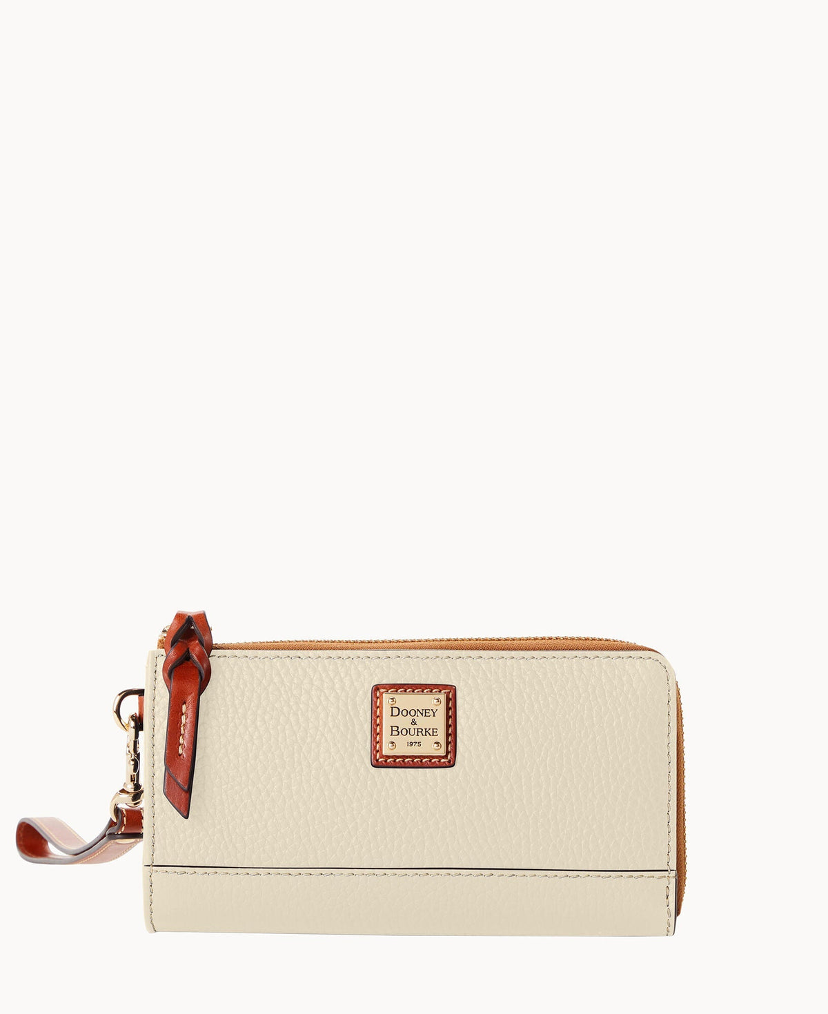 Pebble Grain Folded Zip Wristlet
