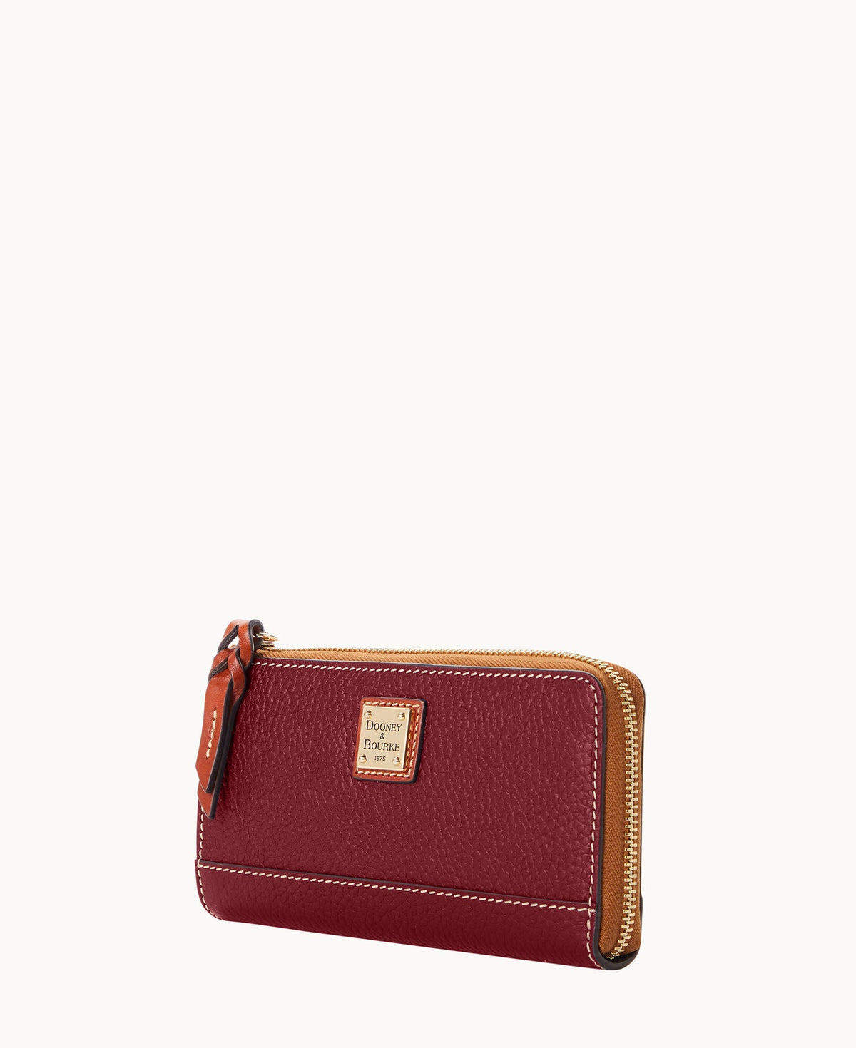 Pebble Grain Folded Zip Wristlet