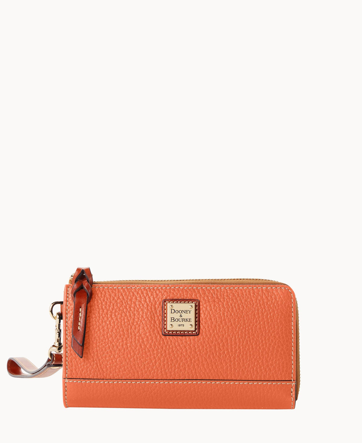 Pebble Grain Folded Zip Wristlet