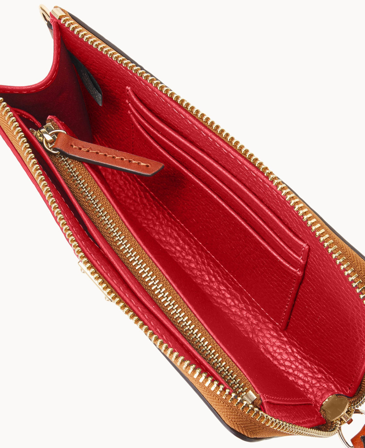 Pebble Grain Folded Zip Wristlet
