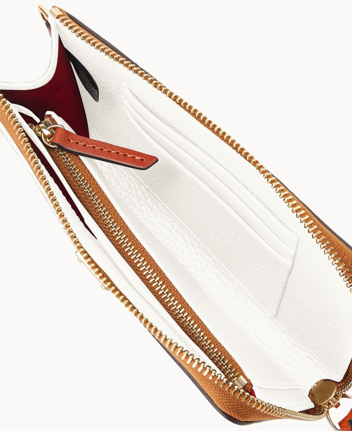 Pebble Grain Folded Zip Wristlet