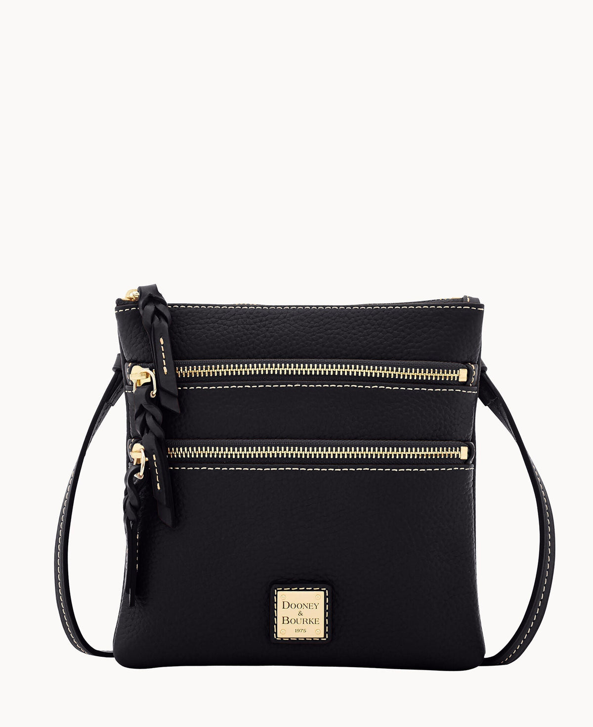 Pebble Grain North South Triple Zip