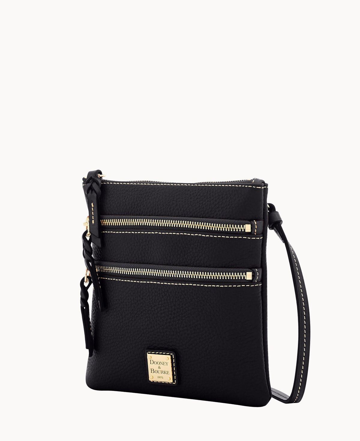 Pebble Grain North South Triple Zip