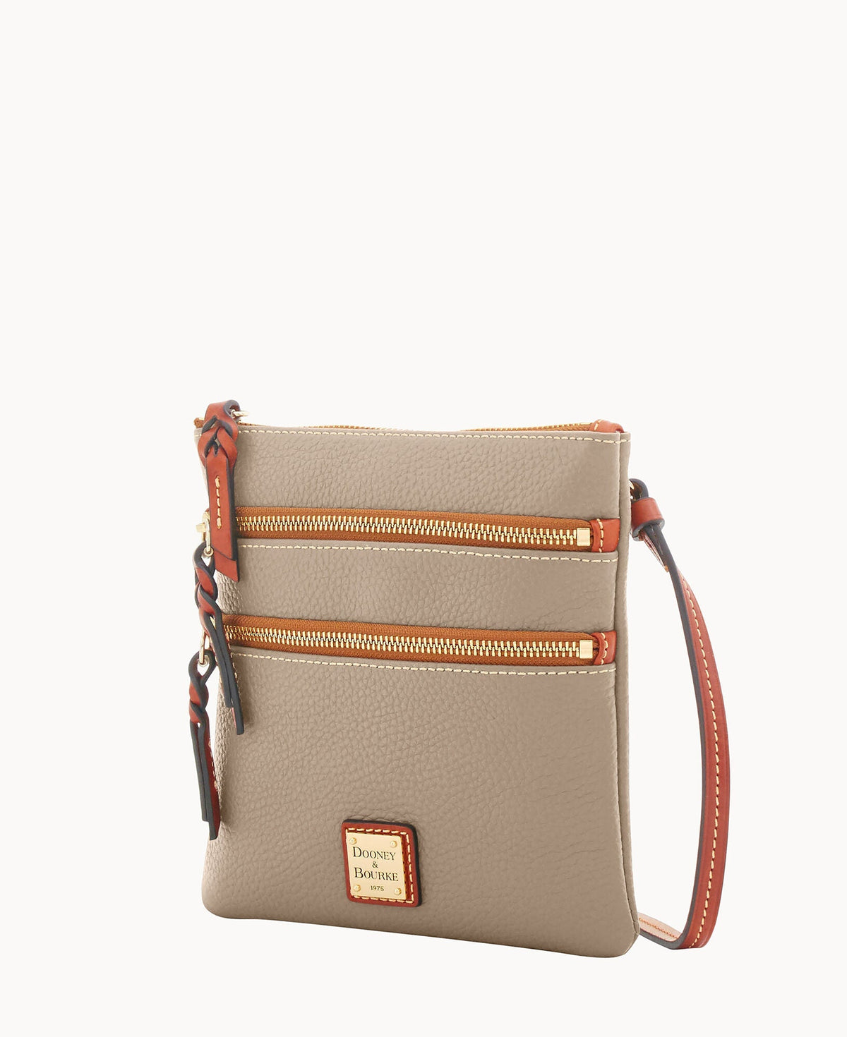 Pebble Grain North South Triple Zip