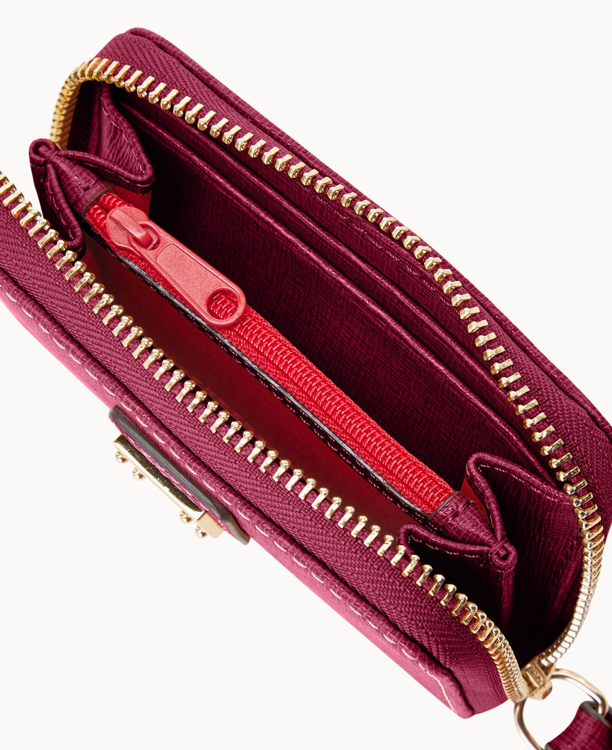 Saffiano Large Zip Around Credit Card Case