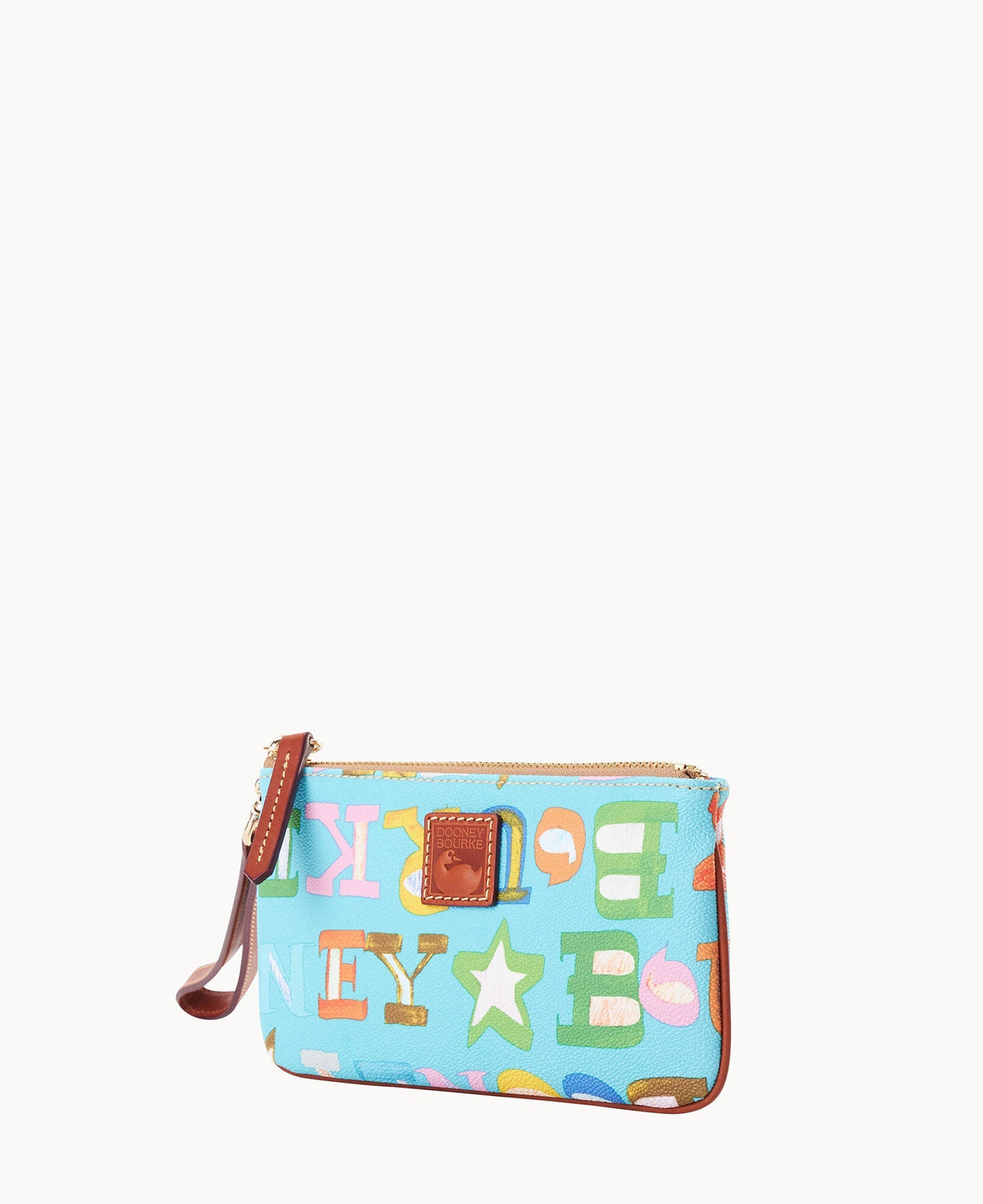 Doodle II Coated Cotton Medium Wristlet