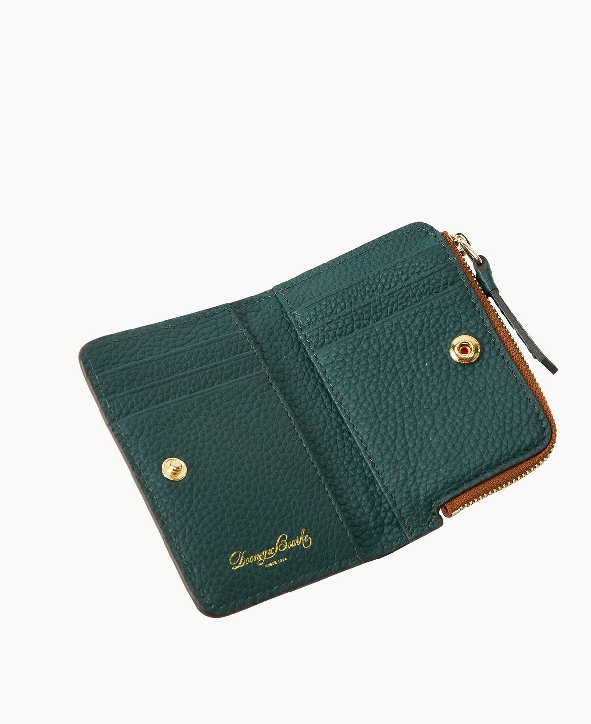 Pebble Grain Zip Credit Card Wallet 12
