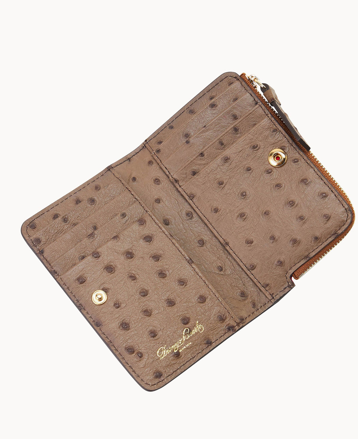Ostrich Zip Credit Card Wallet 14