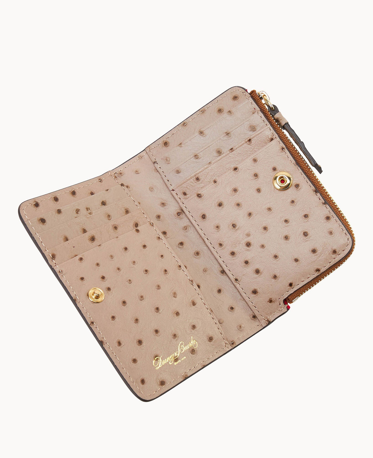 Ostrich Zip Credit Card Wallet 14