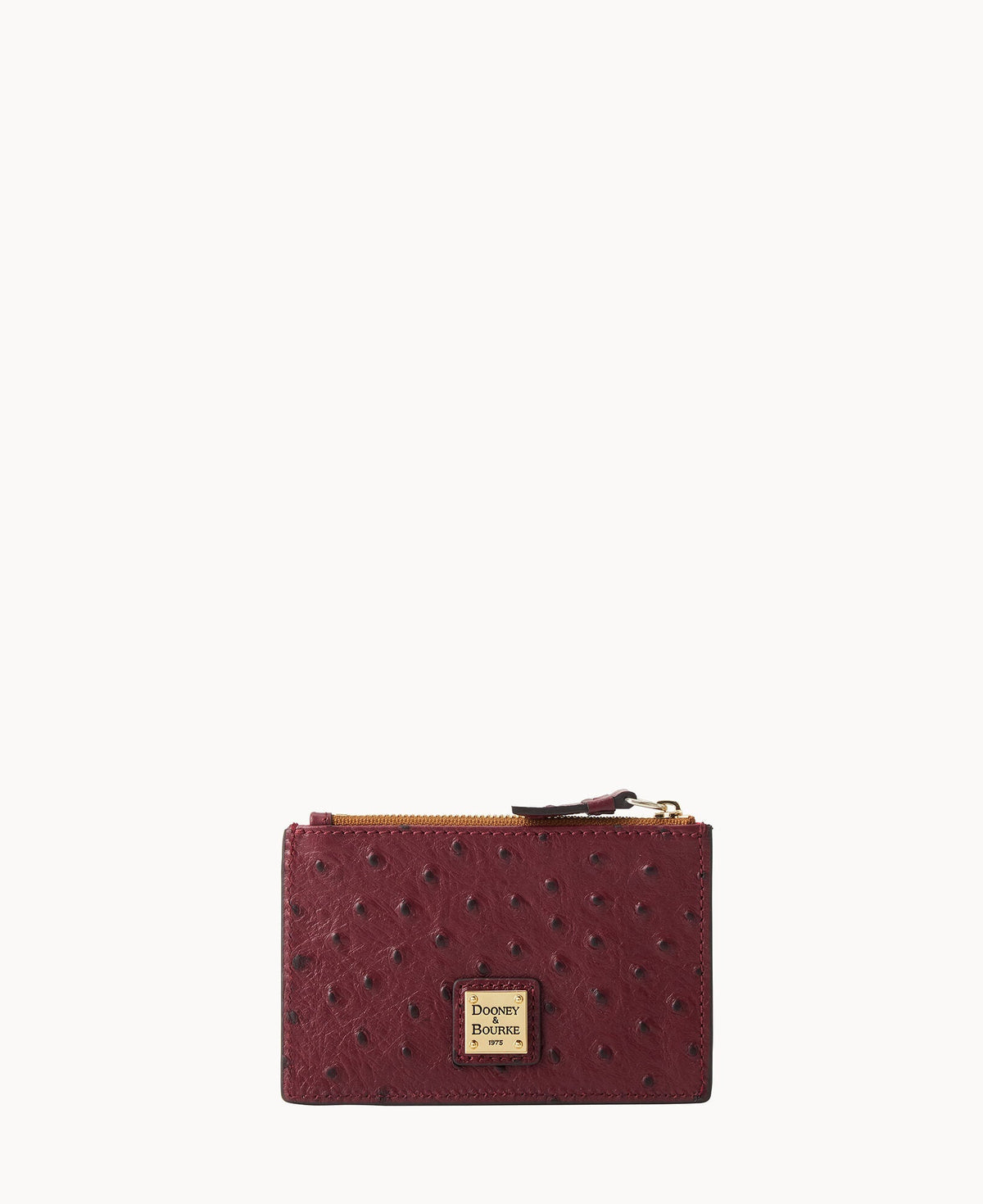 Ostrich Zip Credit Card Case