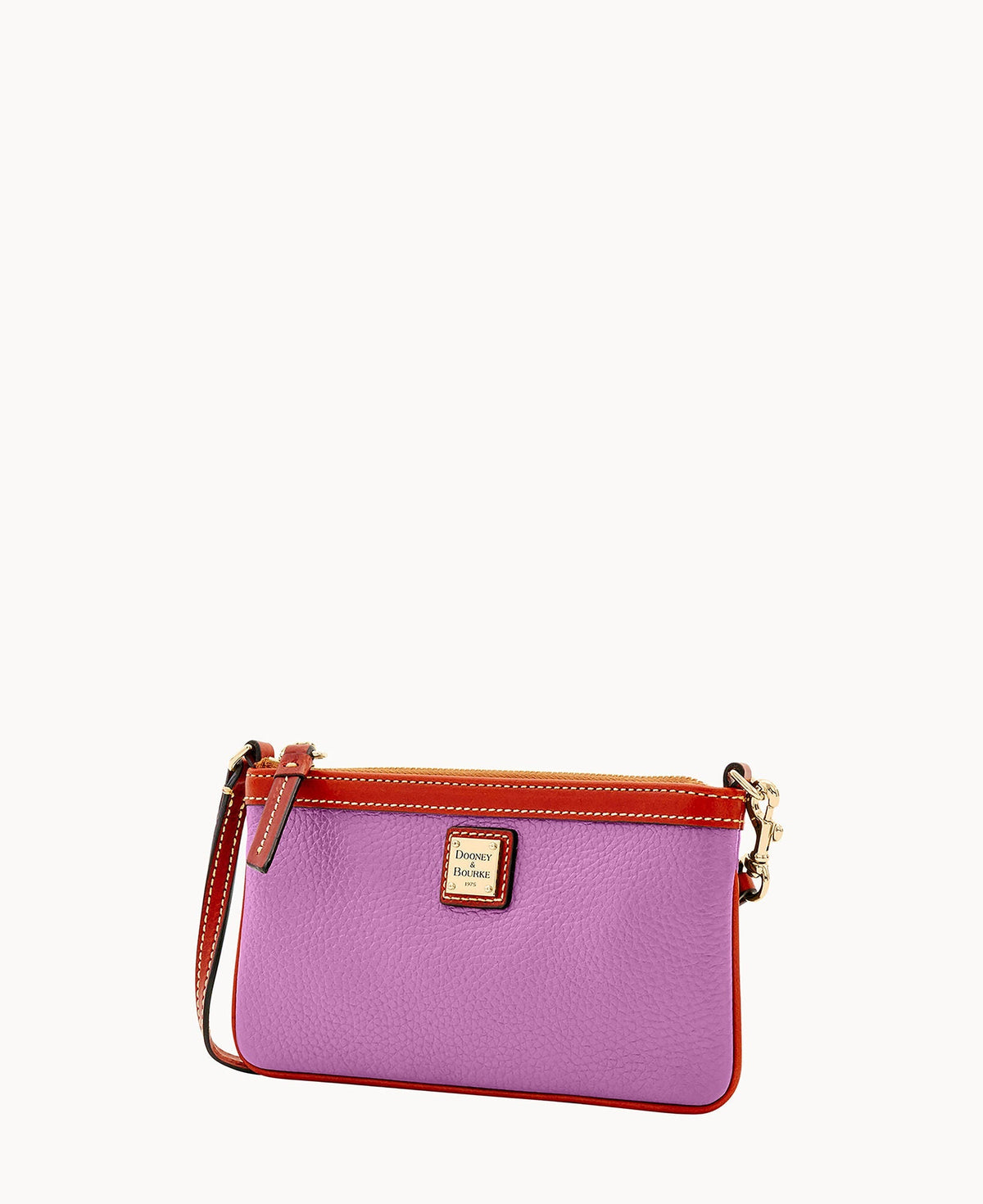 Pebble Grain Large Slim Wristlet
