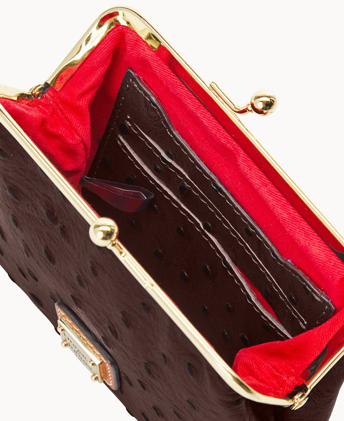 Ostrich Large Framed Purse
