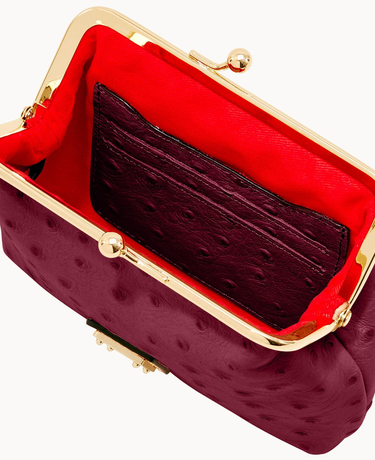 Ostrich Large Framed Purse