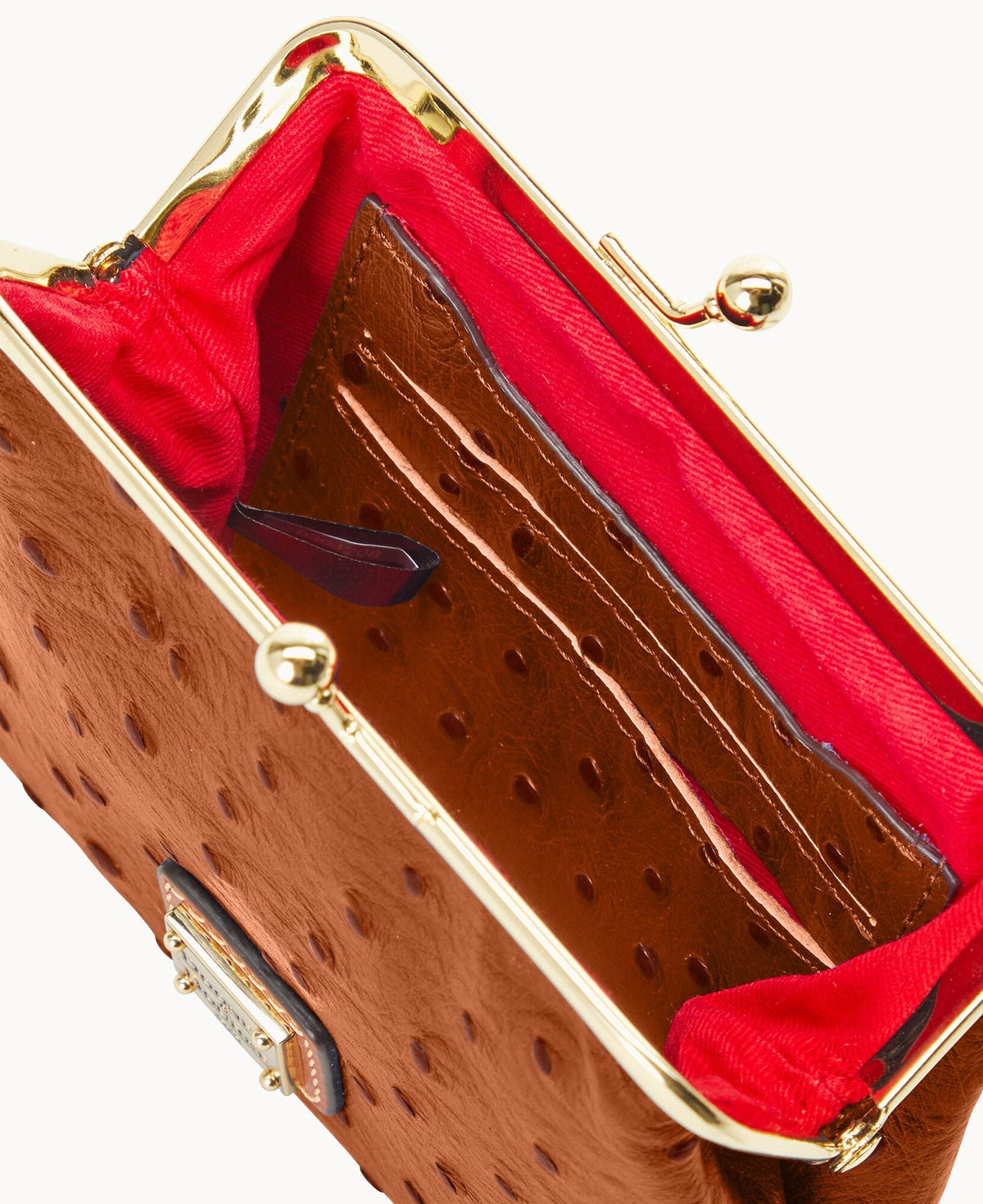 Ostrich Large Framed Purse