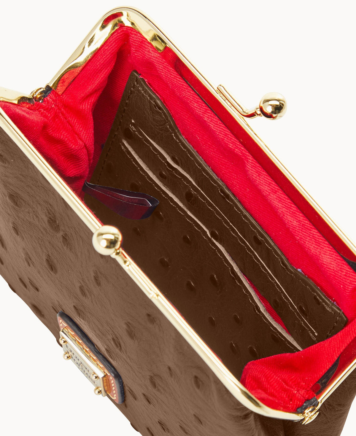 Ostrich Large Framed Purse