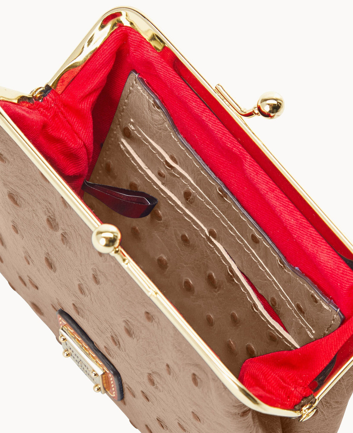 Ostrich Large Framed Purse