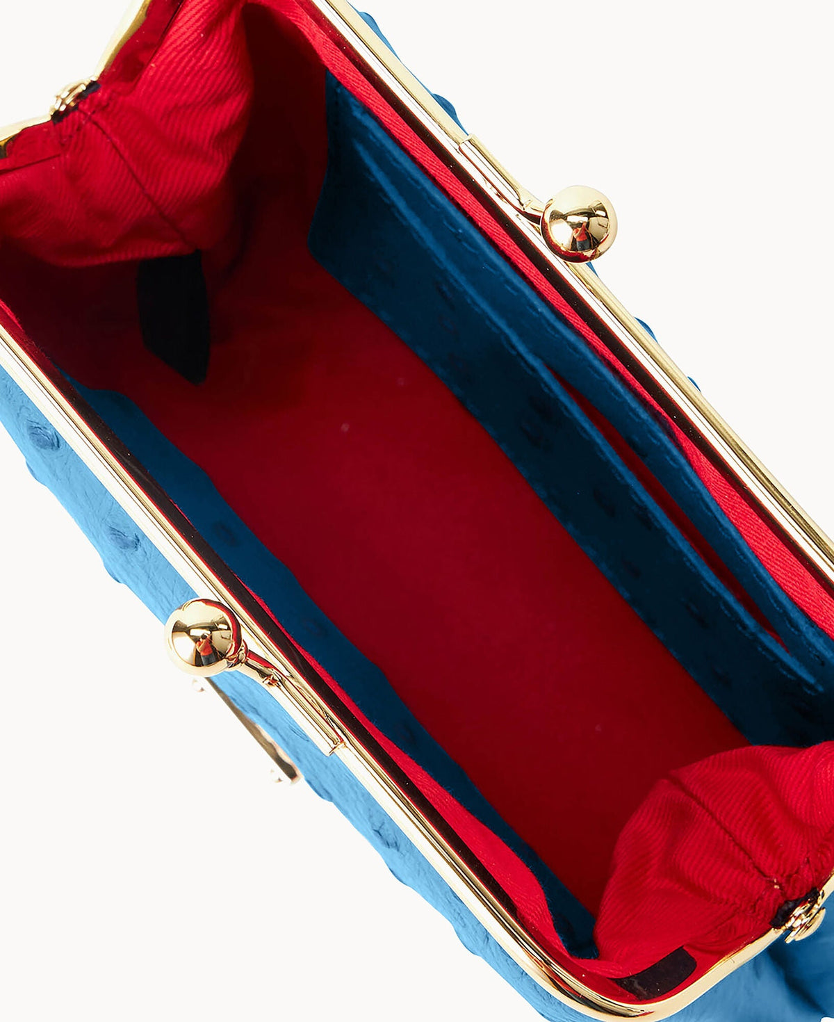 Ostrich Large Framed Purse