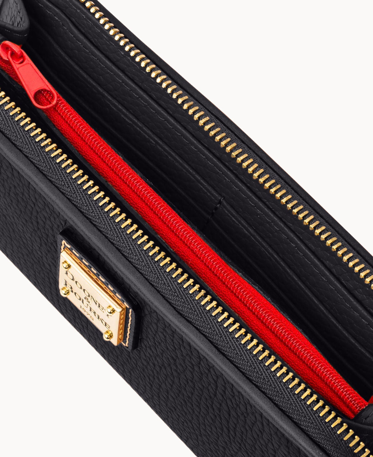 Pebble Grain Zip Clutch