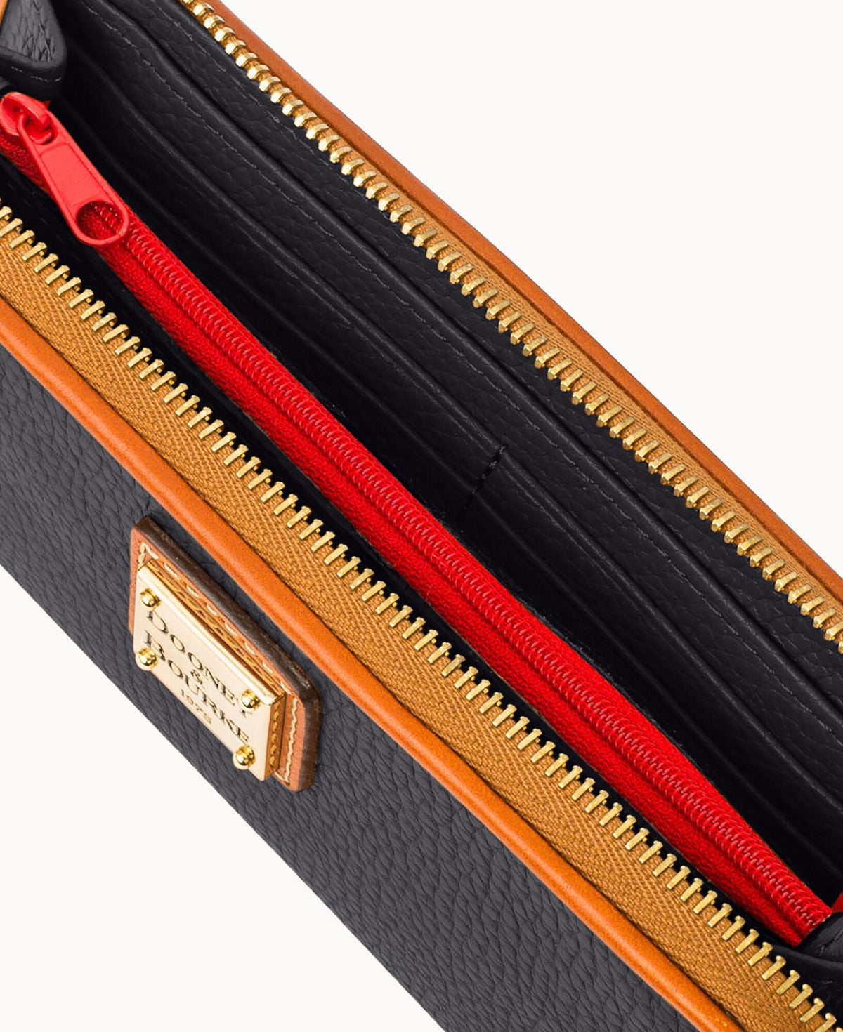 Pebble Grain Zip Clutch